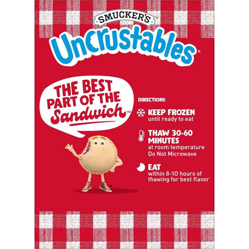 slide 6 of 10, Smucker's Uncrustables Frozen Peanut Butter & Strawberry Jam Sandwich- 30oz/15ct, 30 oz, 15 ct