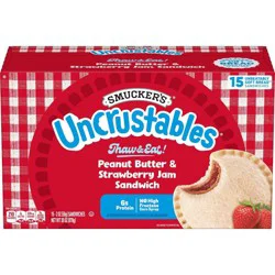 Smucker's Uncrustables Frozen Peanut Butter & Strawberry Jam Sandwich- 30oz/15ct