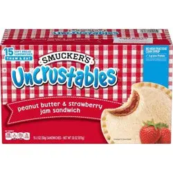 Smucker's Uncrustables Frozen Peanut Butter & Strawberry Jam Sandwich- 30oz/15ct