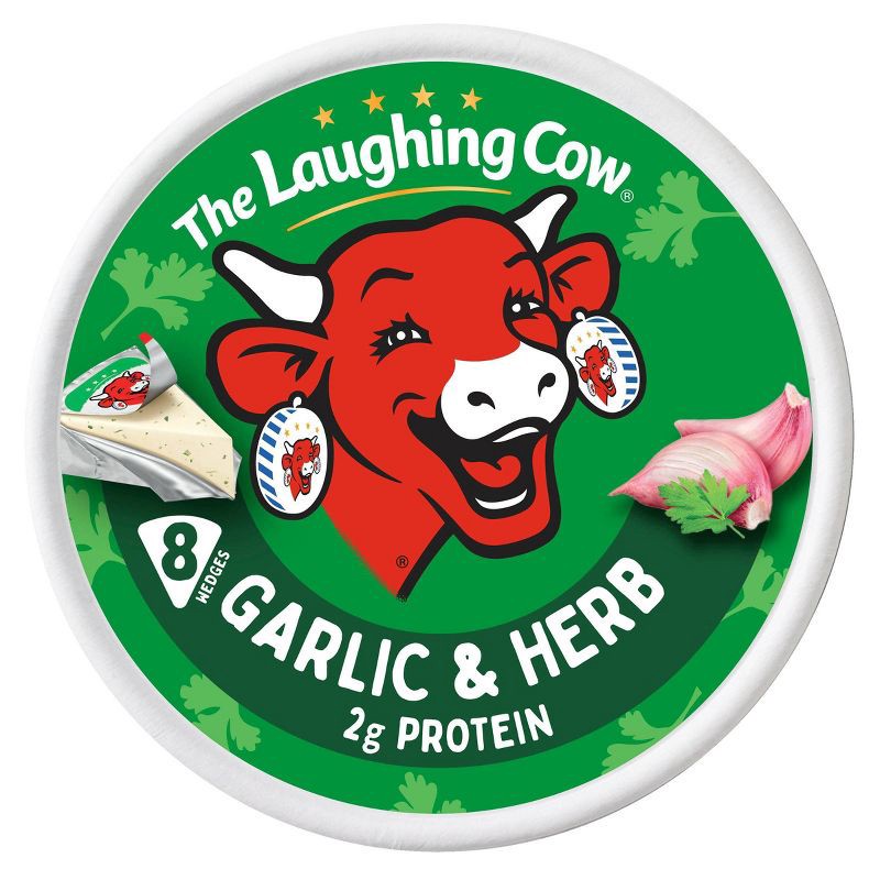 slide 1 of 8, The Laughing Cow Garlic & Herb Spreadable Cheese - 5.4oz/8ct, 5.4 oz, 8 ct