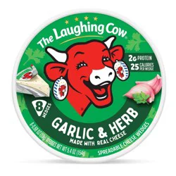 The Laughing Cow Garlic & Herb Spreadable Cheese - 5.4oz/8ct