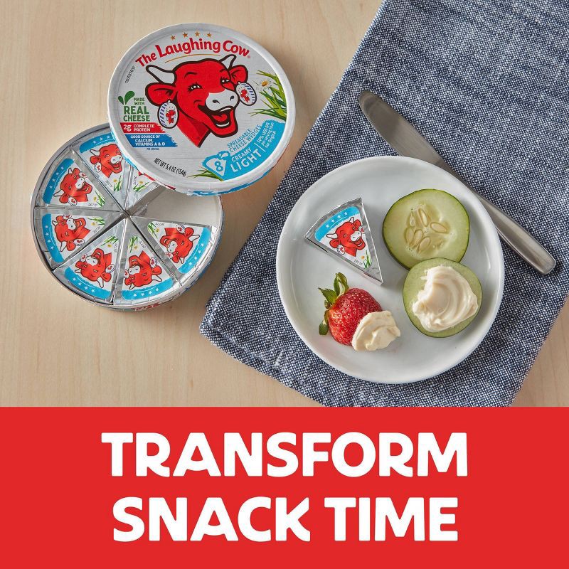 slide 8 of 9, The Laughing Cow Spreadable Light Swiss Cheese Wedges - 5.4oz/8ct, 5.4 oz, 8 ct