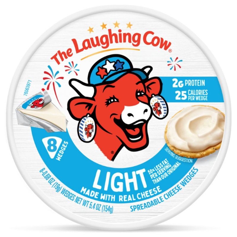 slide 1 of 8, The Laughing Cow Spreadable Light Swiss Cheese Wedges - 5.4oz/8ct, 5.4 oz, 8 ct