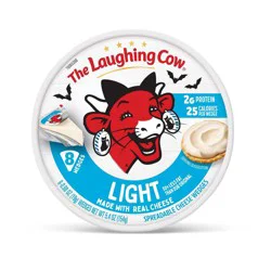 The Laughing Cow Spreadable Light Swiss Cheese Wedges - 5.4oz/8ct: No Artificial Colors, No Preservatives, No Artificial Flavors