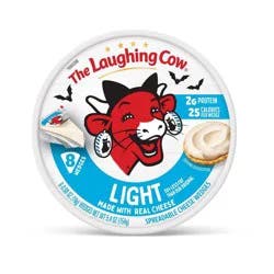 The Laughing Cow Spreadable Light Swiss Cheese Wedges - 5.4oz/8ct: No Artificial Colors, No Preservatives, No Artificial Flavors