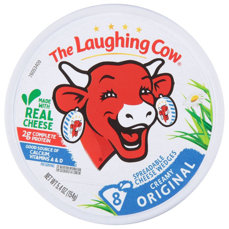 slide 1 of 7, The Laughing Cow Original Creamy Swiss Spreadable Cheese Wedges - 5.4oz/8ct, 5.4 oz, 8 ct