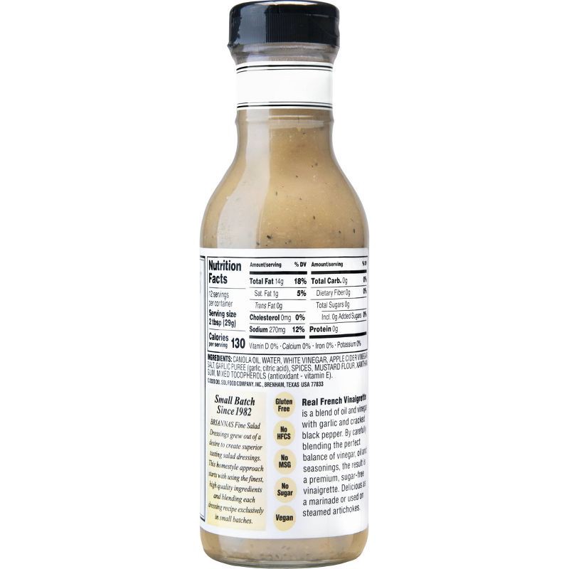 slide 4 of 4, Briannas Home Style Real French Vinaigrette Dressing - 12 fl oz, 12 fl oz