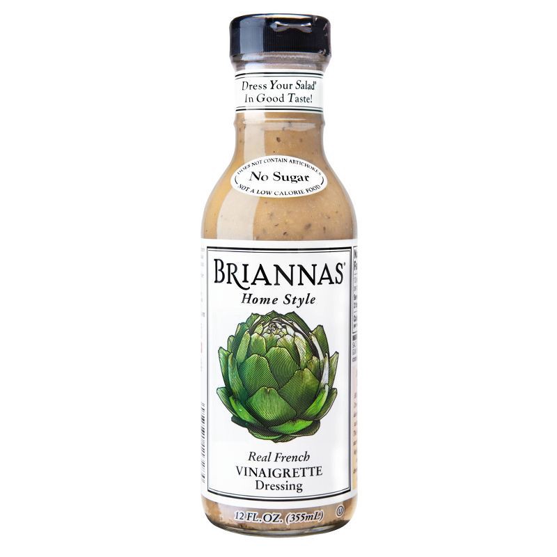 slide 1 of 4, Briannas Home Style Real French Vinaigrette Dressing - 12 fl oz, 12 fl oz