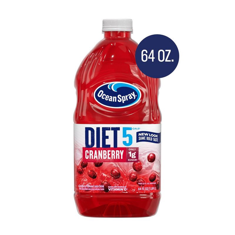 slide 1 of 10, Ocean Spray Diet Cranberry Juice - 64 fl oz Bottle, 64 fl oz