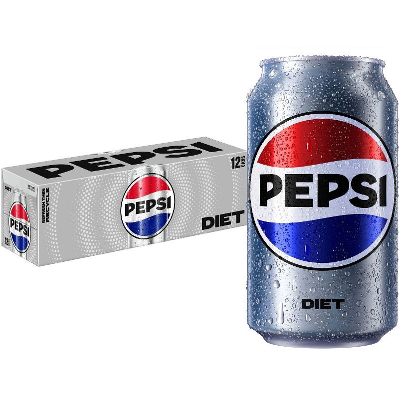 slide 1 of 7, Diet Pepsi Cola Soda - 12pk/12 fl oz Cans, 12 ct; 12 fl oz