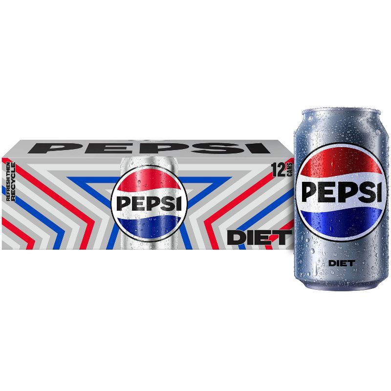slide 1 of 9, Diet Pepsi Cola Soda - 12pk/12 fl oz Cans, 12 ct; 12 fl oz