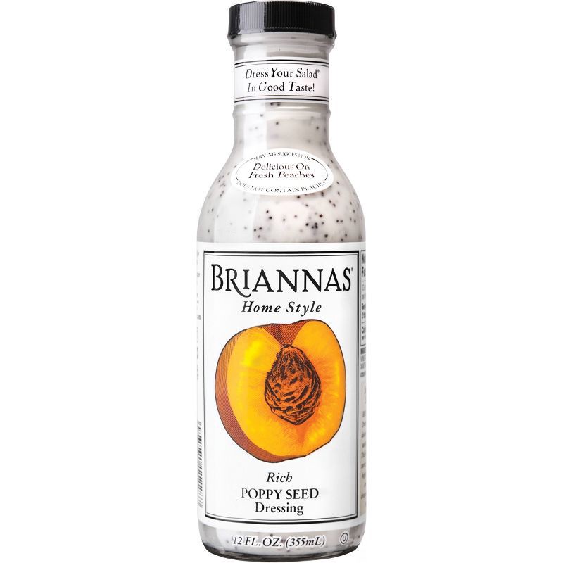 slide 1 of 4, Briannas Home Style Rich Poppy Seed Salad Dressing - 12 fl oz, 12 fl oz