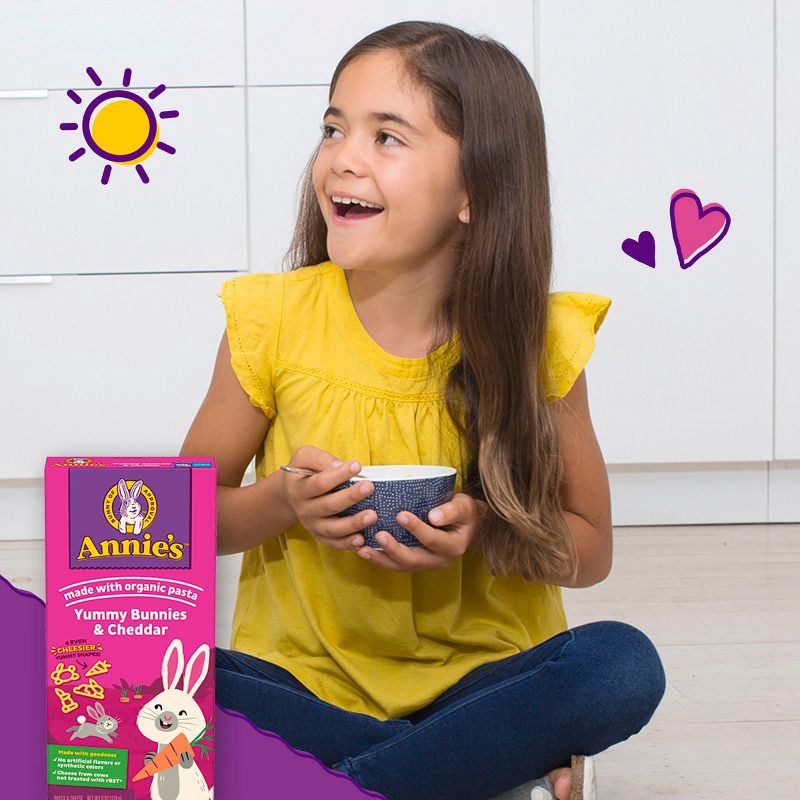 slide 3 of 7, Annie's Organic Yummy Bunnies & Cheddar Mac and Cheese - 6oz, 6 oz