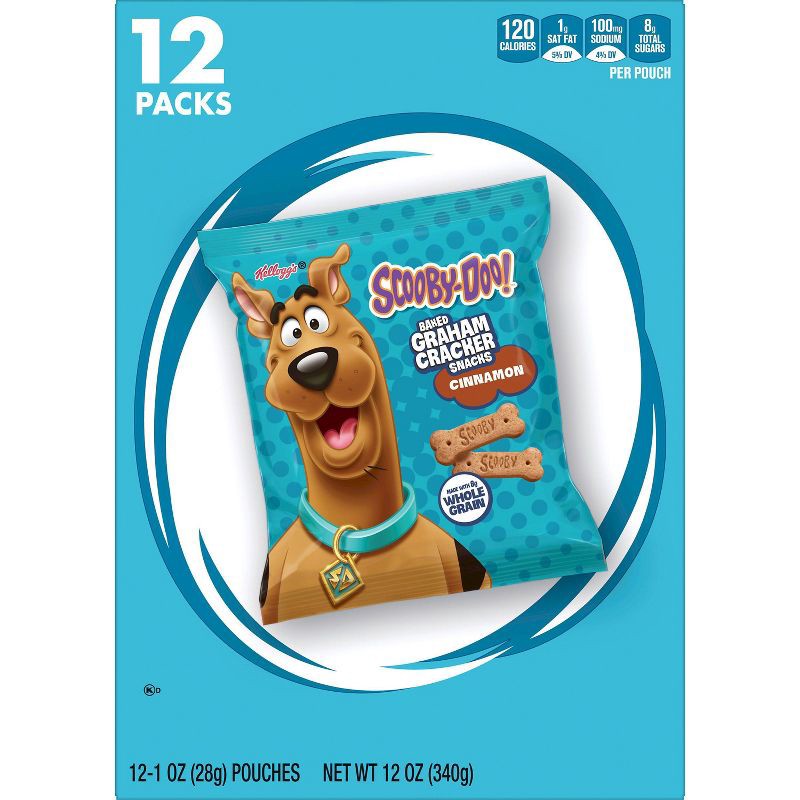 slide 2 of 9, Kellogg's Snacks Kellogg Scooby-Doo! Cinnamon Baked Graham Cracker Sticks - 12oz/12ct, 12 ct; 12 oz