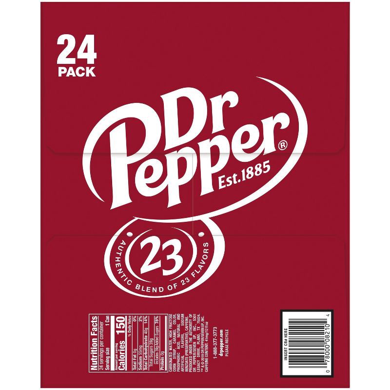 slide 5 of 10, Dr Pepper - 24pk/12 fl oz Cans, 24 ct; 12 fl oz