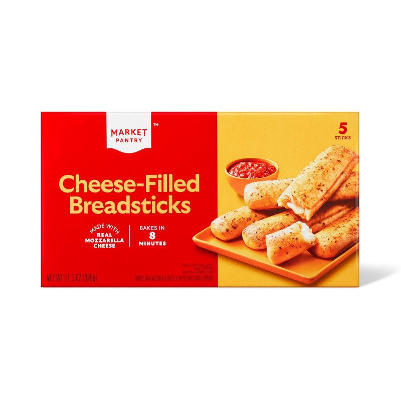 slide 1 of 3, Cheese Filled Frozen Breadsticks - 12oz - Market Pantry™, 12 oz