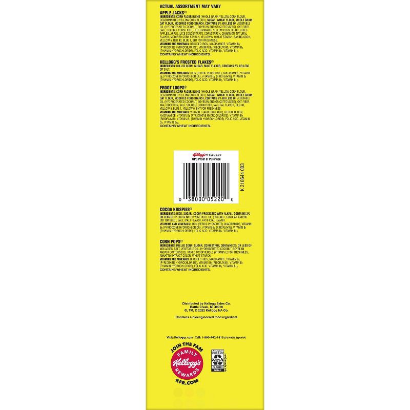 slide 11 of 13, Fun Pack Breakfast Cereal - 8ct - Kellogg's, 8 ct