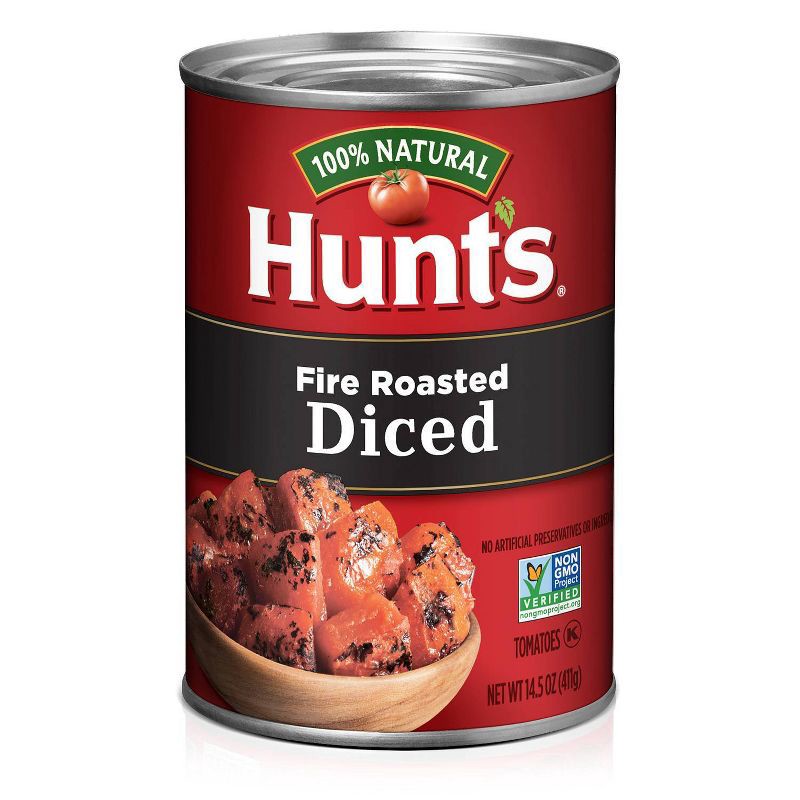 slide 1 of 5, Hunt's 100% Natural Fire Roasted Diced Tomatoes - 14.5oz, 14.5 oz