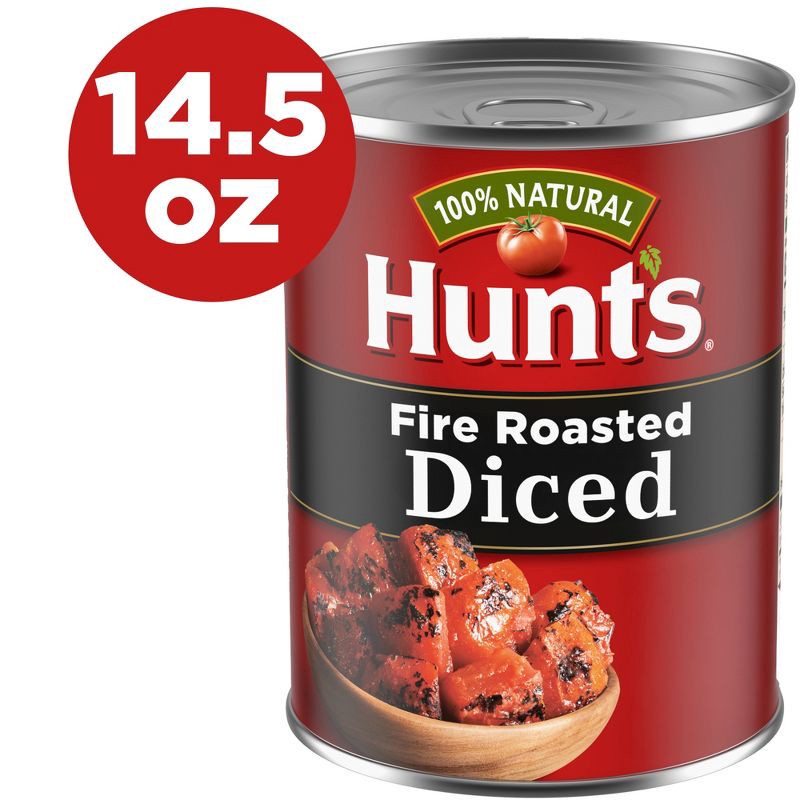 slide 1 of 7, Hunt's 100% Natural Fire Roasted Diced Tomatoes - 14.5oz, 14.5 oz