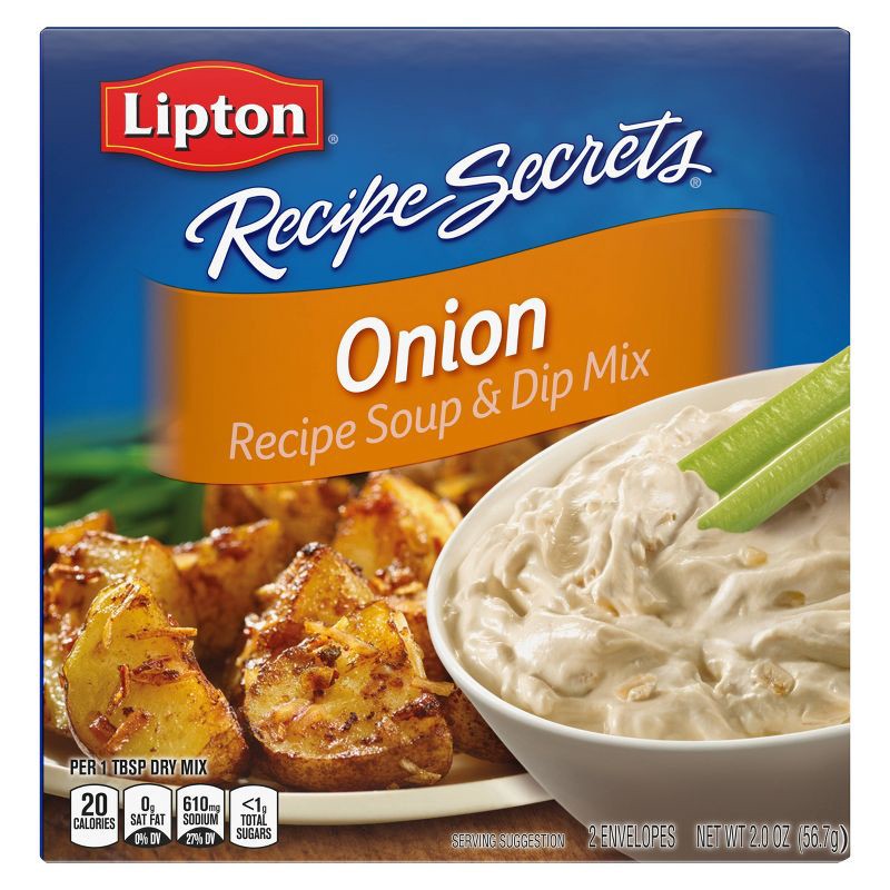 slide 2 of 6, Lipton Mixes Lipton Recipe Secrets Onion Soup & Dip Mix - 2oz/2pk, 2 ct; 2 oz