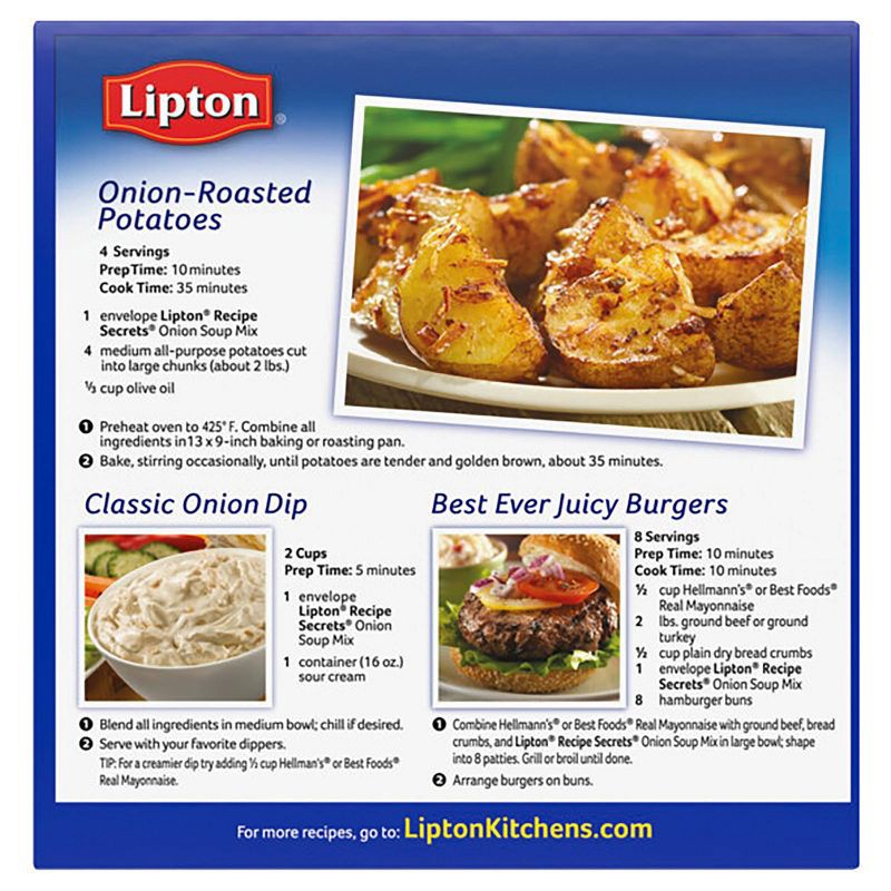 slide 3 of 6, Lipton Mixes Lipton Recipe Secrets Onion Soup & Dip Mix - 2oz/2pk, 2 ct; 2 oz