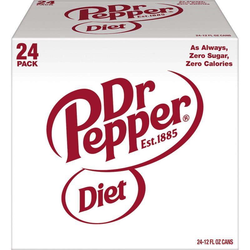 slide 2 of 7, Diet Dr Pepper Soda - 24pk/12 fl oz Cans, 24 ct; 12 fl oz
