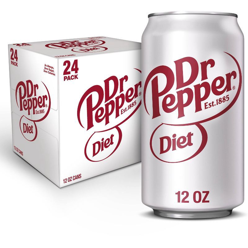 slide 1 of 7, Diet Dr Pepper Soda - 24pk/12 fl oz Cans, 24 ct; 12 fl oz