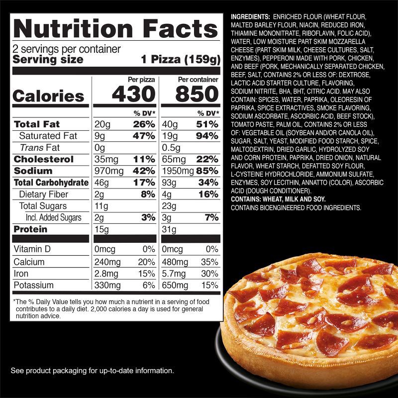 slide 4 of 9, Red Baron Pepperoni Deep Dish Personal Frozen Pizza - 11.2oz, 11.2 oz