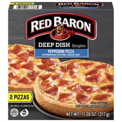 Red Baron Pepperoni Deep Dish Personal Frozen Pizza - 11.2oz