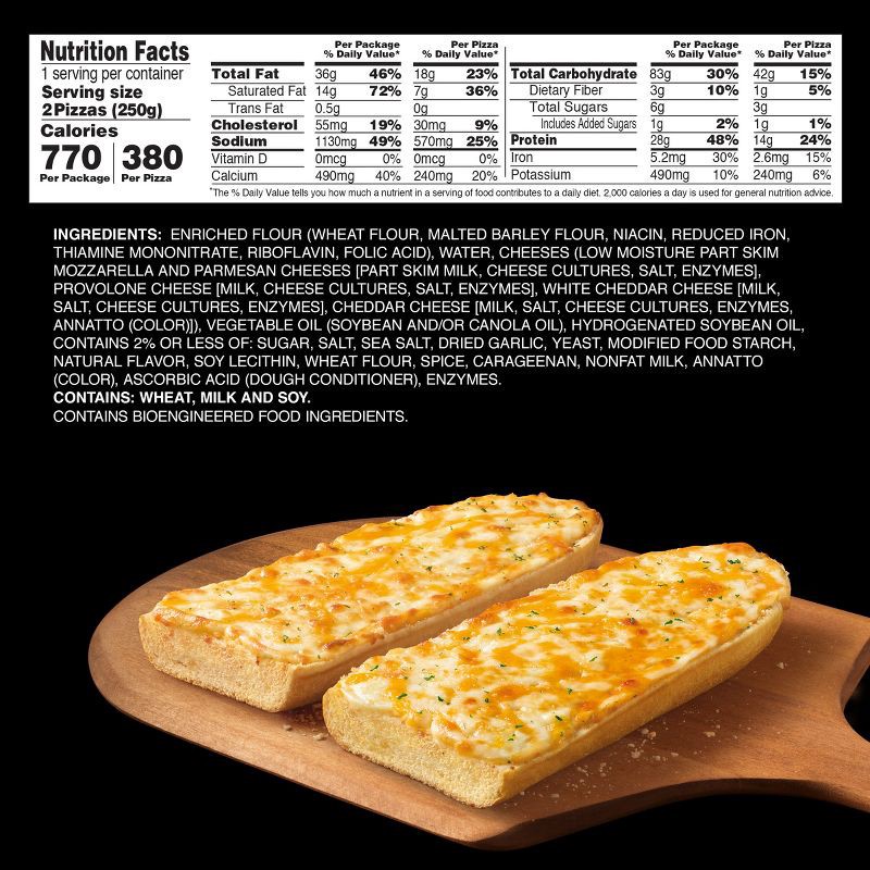 slide 5 of 8, Red Baron Five Cheese and Garlic French Bread Personal Frozen Pizza - 8.8oz/2pk, 2 ct; 8.8 oz