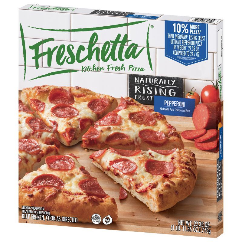 slide 4 of 8, Freschetta Pepperoni Naturally Rising Crust Frozen Pizza - 27.35oz, 27.35 oz