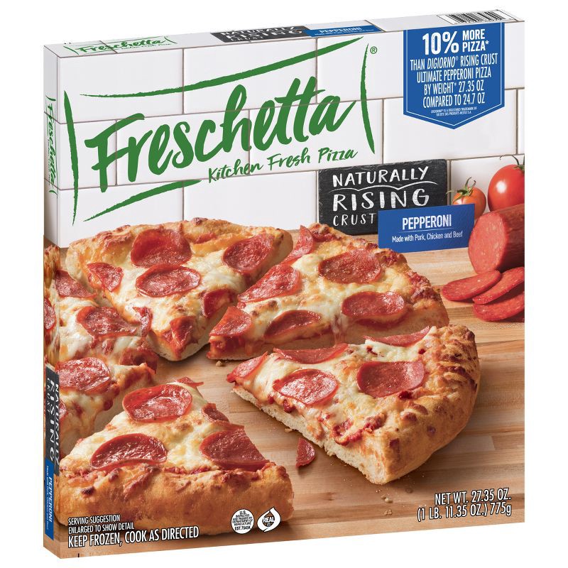 slide 5 of 8, Freschetta Pepperoni Naturally Rising Crust Frozen Pizza - 27.35oz, 27.35 oz