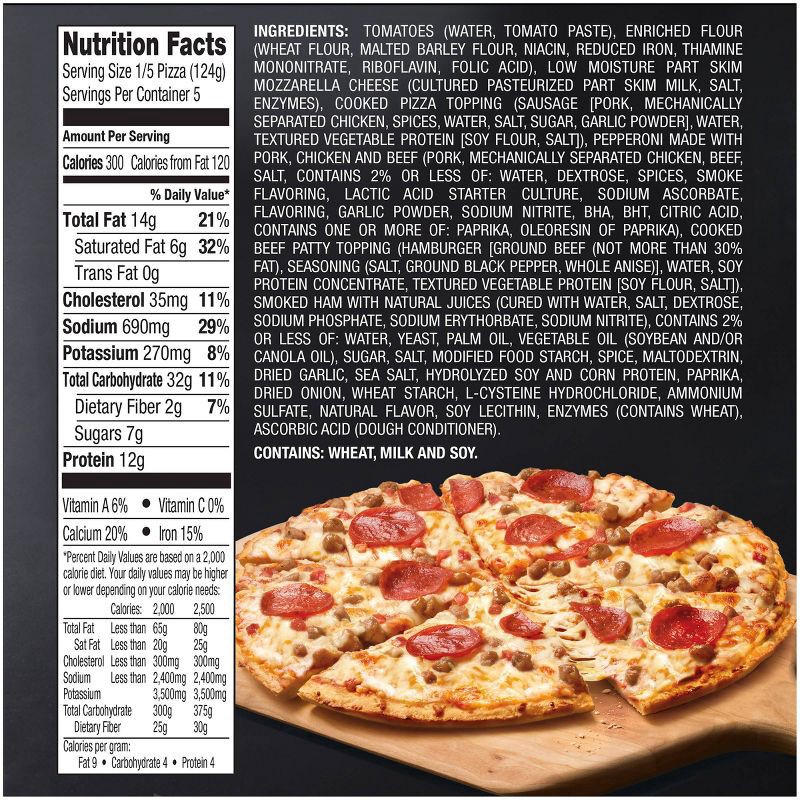 slide 5 of 9, Red Baron Four Meat Classic Crust Frozen Pizza - 21.95oz, 21.95 oz