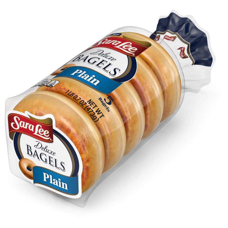 slide 2 of 7, Sara Lee Deluxe Plain Bagels - 20oz/5ct, 20 oz, 5 ct