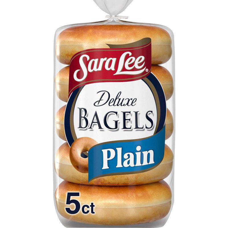 slide 1 of 7, Sara Lee Deluxe Plain Bagels - 20oz/5ct, 20 oz, 5 ct