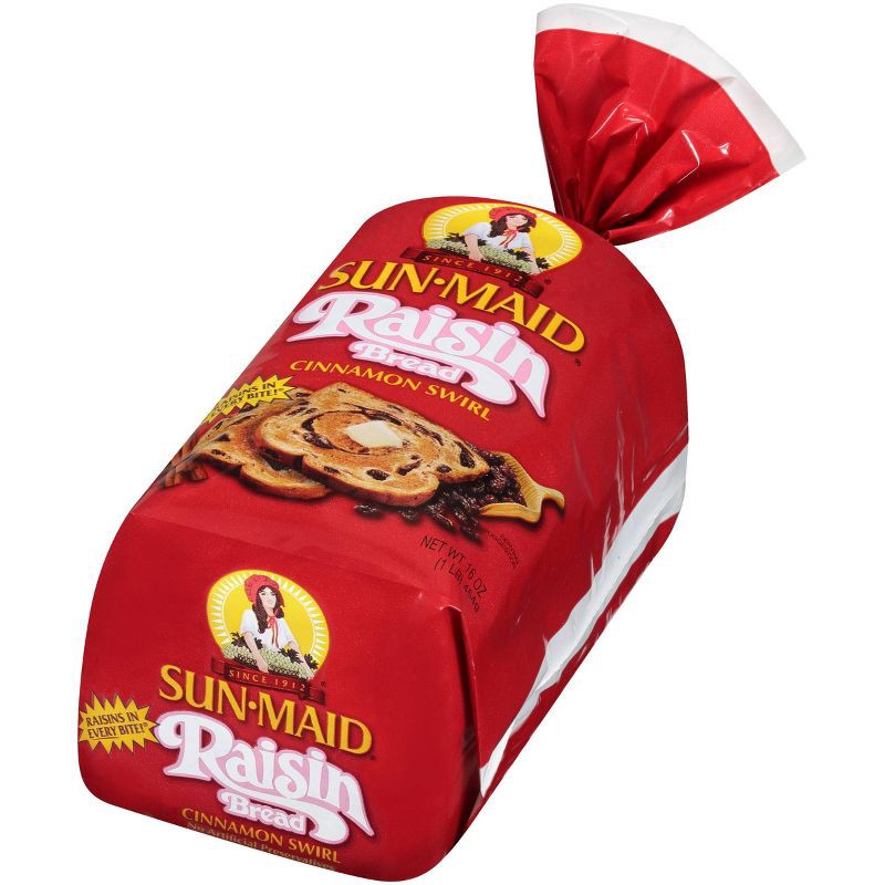 slide 4 of 13, Sun-Maid Sunmaid Cinnamon Swirl Raisin Bread - 16oz, 16 oz