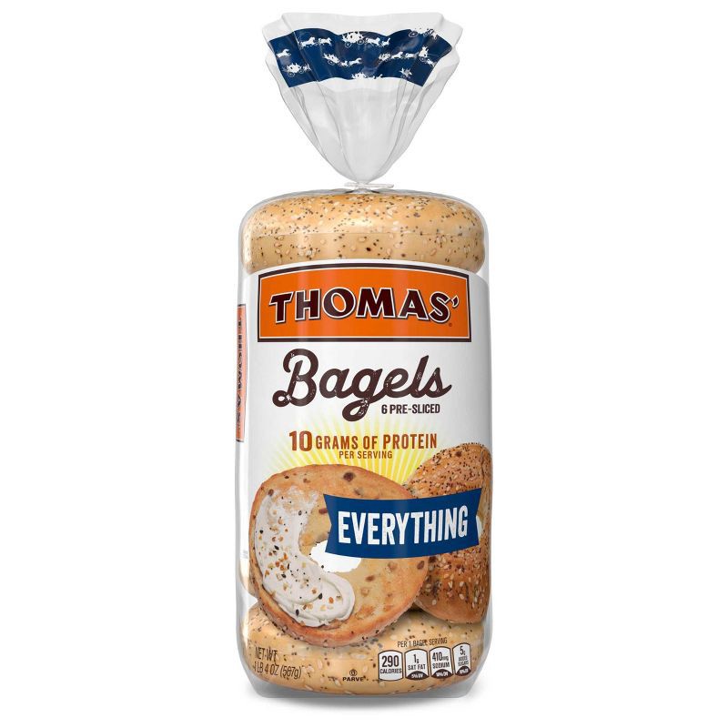 slide 8 of 11, Thomas' Everything Bagels - 20oz/6ct, 6 ct; 20 oz