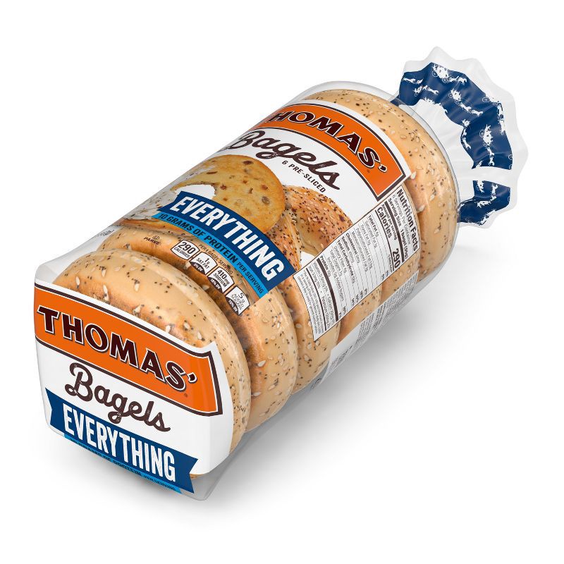 slide 11 of 11, Thomas' Everything Bagels - 20oz/6ct, 6 ct; 20 oz