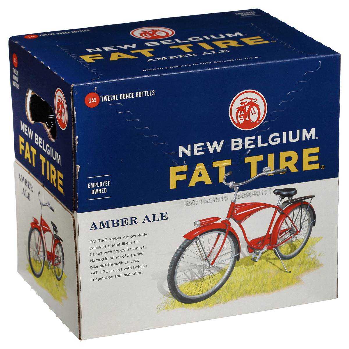 slide 2 of 6, New Belgium Fat Tire Amber Ale Bottles, 12 ct; 12 fl oz