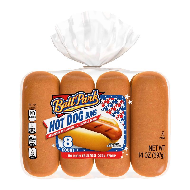 slide 8 of 12, Ball Park Hot Dog Buns - 14oz/8pk, 8 ct; 14 oz