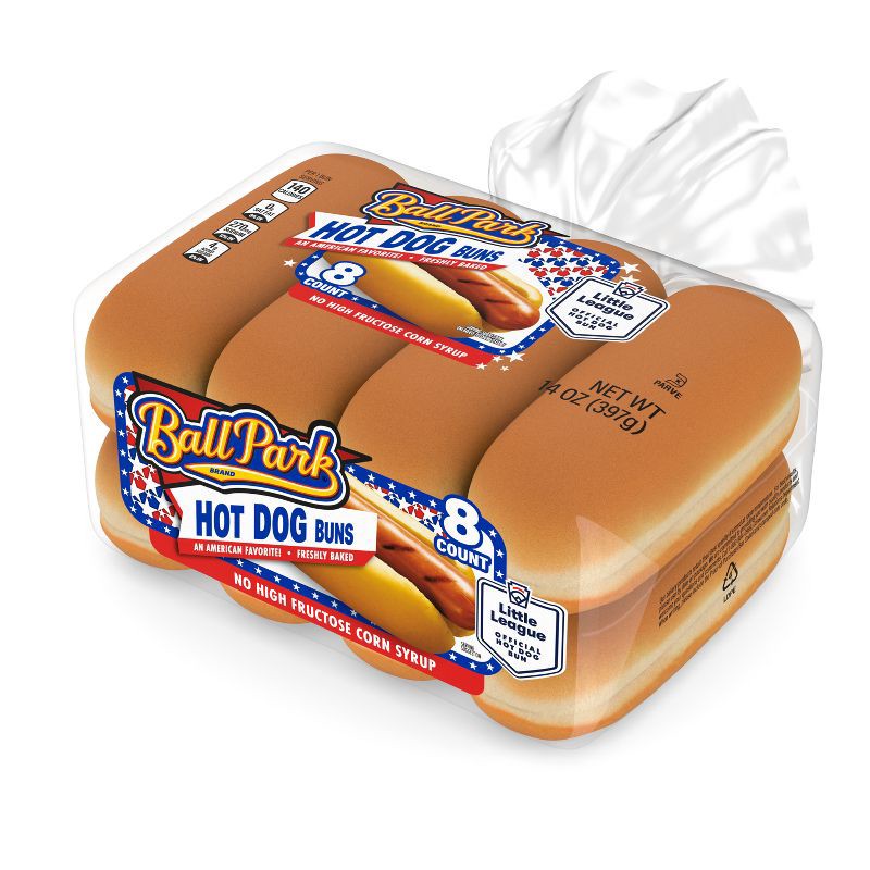 slide 9 of 12, Ball Park Hot Dog Buns - 14oz/8pk, 8 ct; 14 oz