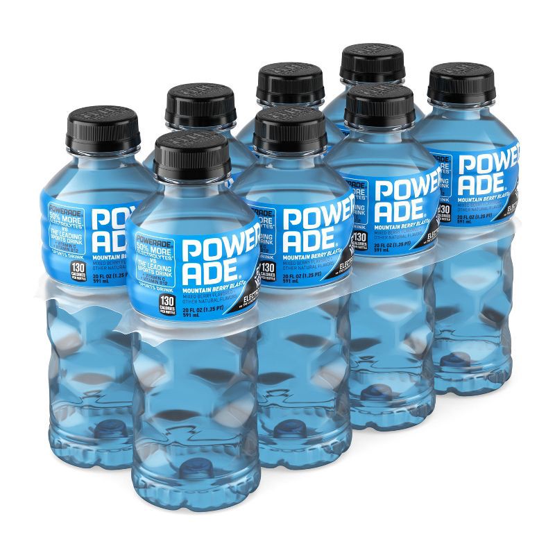 slide 1 of 6, POWERADE Mountain Berry Blast Sports Drink - 8pk/20 fl oz Bottles, 8 ct; 20 fl oz