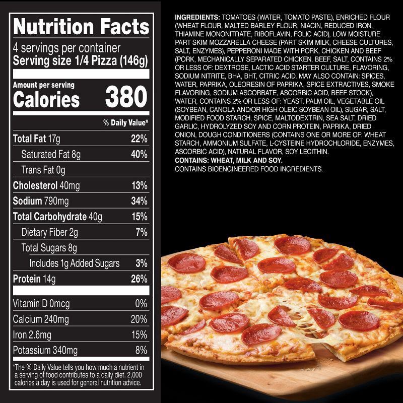 slide 5 of 8, Red Baron Pepperoni Classic Crust Frozen Pizza - 20.6oz, 20.6 oz