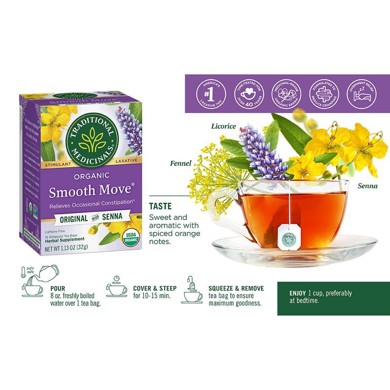 slide 10 of 14, Traditional Medicinals Smooth Move Herb Tea - 16ct, 16 ct