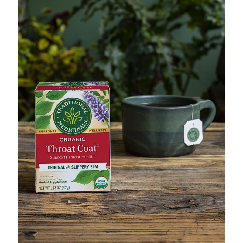 slide 12 of 14, Traditional Medicinals Organic Throat Coat Herbal Dietary Supplement Herbal Tea - 16ct, 16 ct
