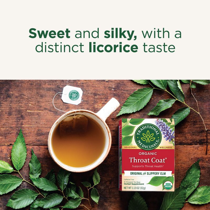 slide 7 of 14, Traditional Medicinals Organic Throat Coat Herbal Dietary Supplement Herbal Tea - 16ct, 16 ct