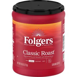 Folgers Classic Medium Roast Ground Coffee, 9.6oz