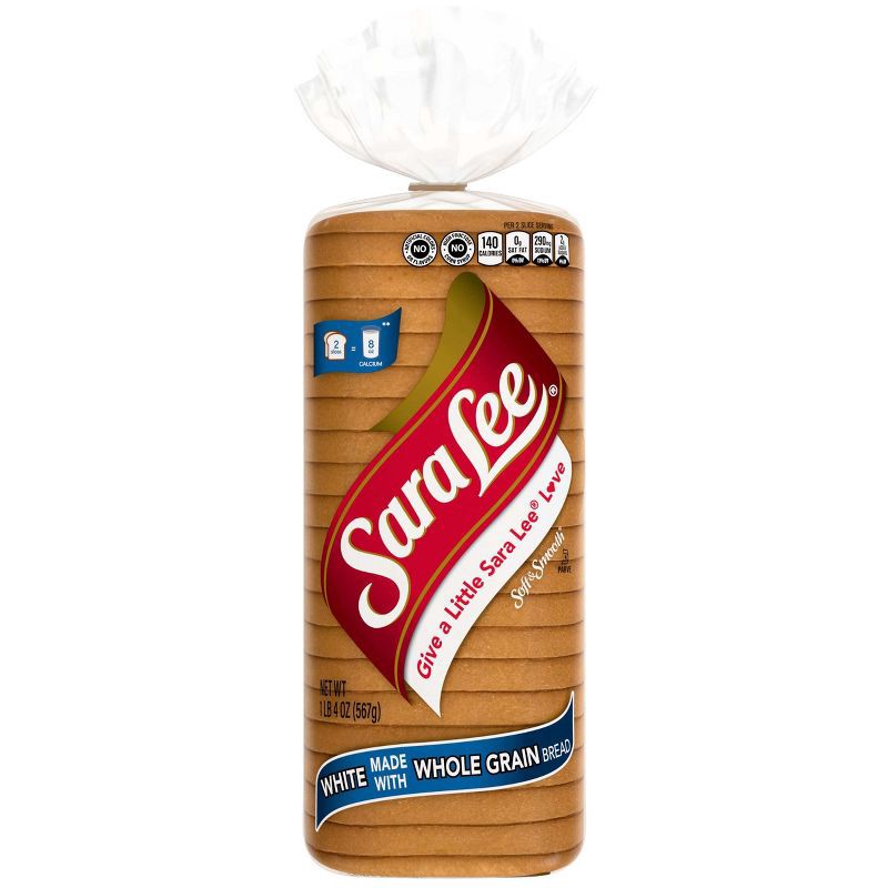 slide 8 of 11, Sara Lee Whole Grain Soft White Bread - 20oz, 20 oz