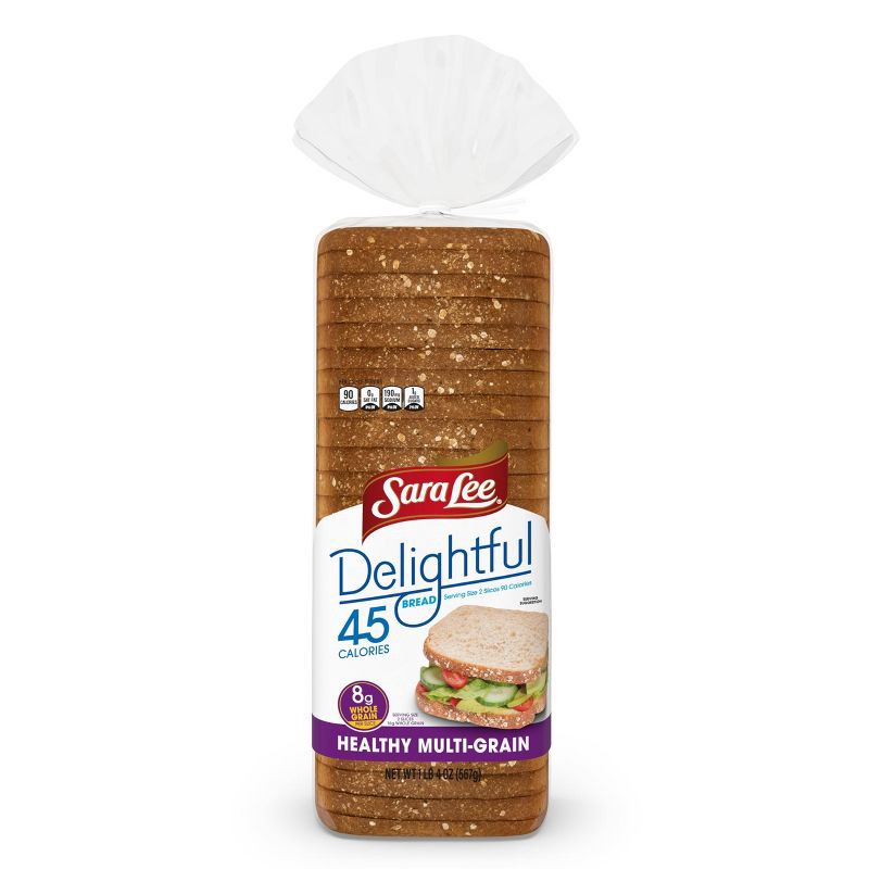 slide 8 of 13, Sara Lee Delightful Multi-Grain Bread - 20oz, 20 oz