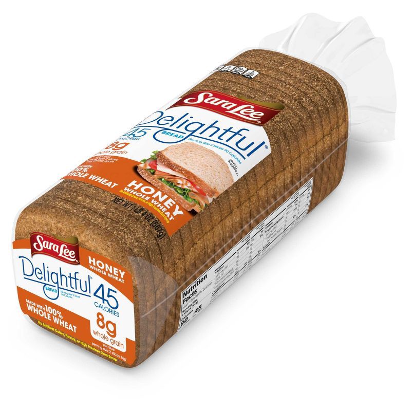 slide 2 of 11, Sara Lee Delightful 100% Whole Wheat with Honey Bread - 20oz, 20 oz